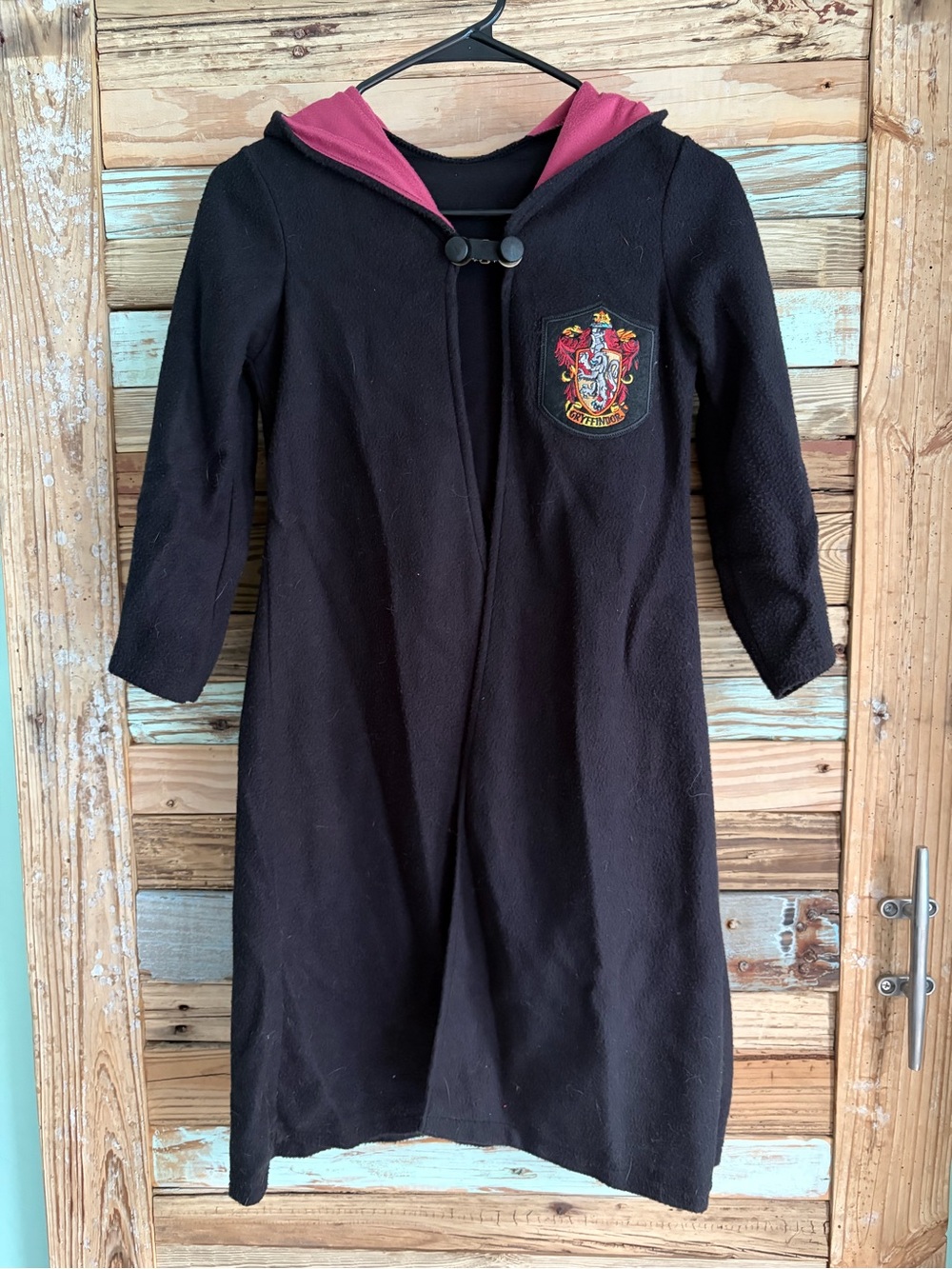 Harry Potter Gryffindor Hooded Fleece Robe Kids M 8-10 Halloween Costume